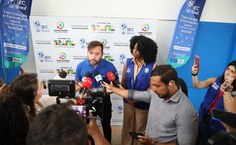 Gustavo André Lima e Ludymilla Chagas, chefe da Assessoria de Participação Social e Diversidade do Ministério das Comunicações