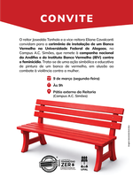 Ufal vai instalar banco vermelho em cerimônia simbólica pelo feminicídio zero