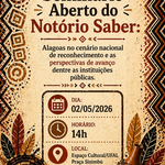Ufal realiza Seminário Notório Saber em Maceió neste sábado (2)