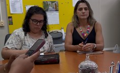 Professoras  Lidia Ramires e Mércia Pimentel